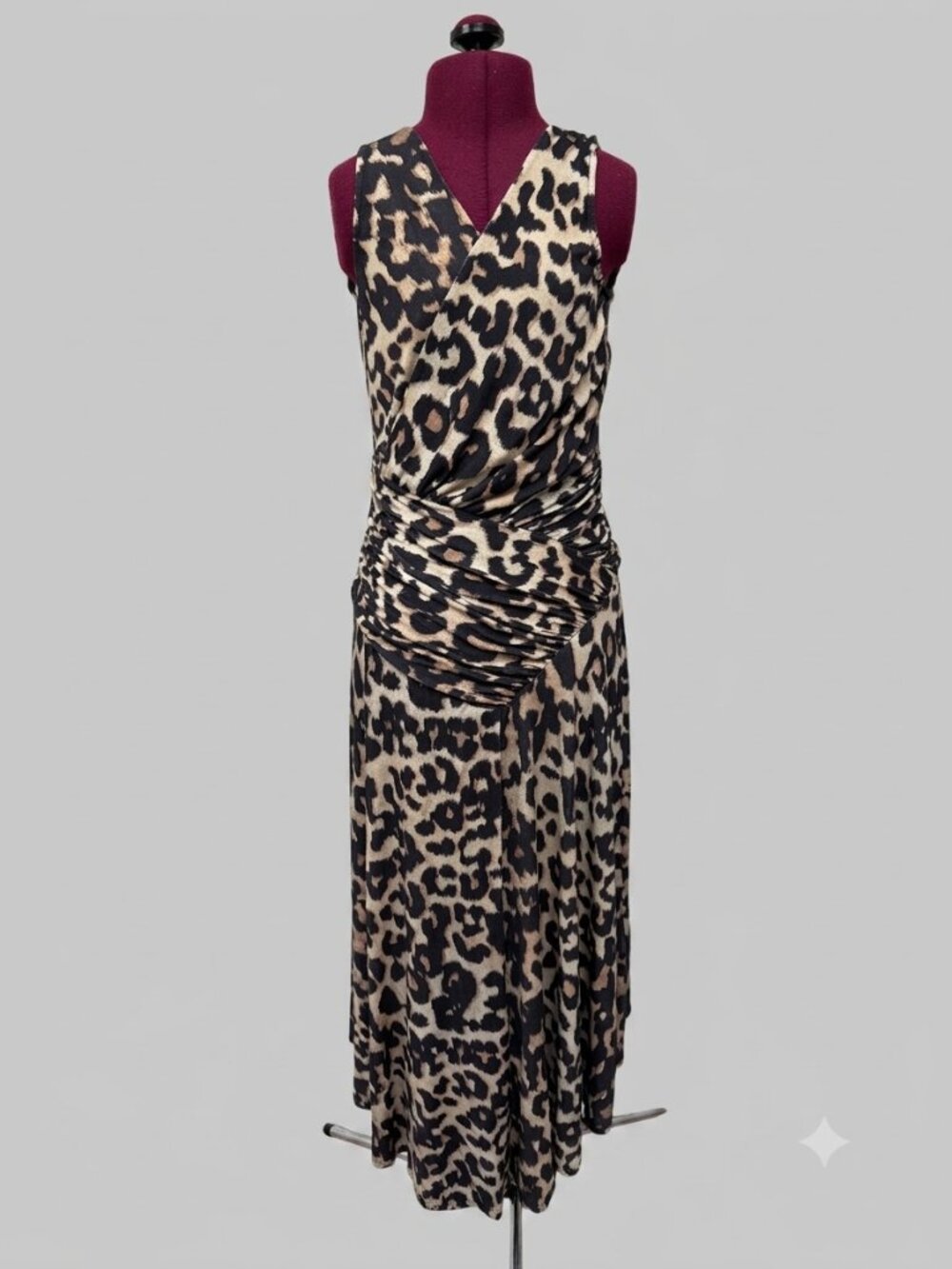 NWT Hope For Flowers by Tracy Reese Leopard Print Midi Dress - Size XS